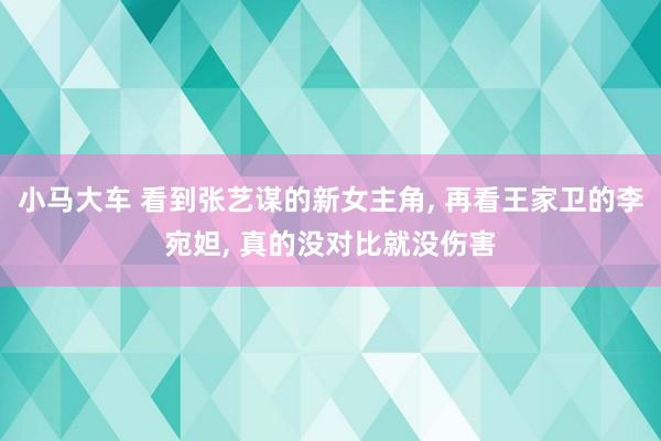 小马大车 看到张艺谋的新女主角， 再看王家卫的李宛妲， 真的没对比就没伤害