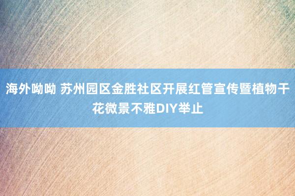 海外呦呦 苏州园区金胜社区开展红管宣传暨植物干花微景不雅DIY举止
