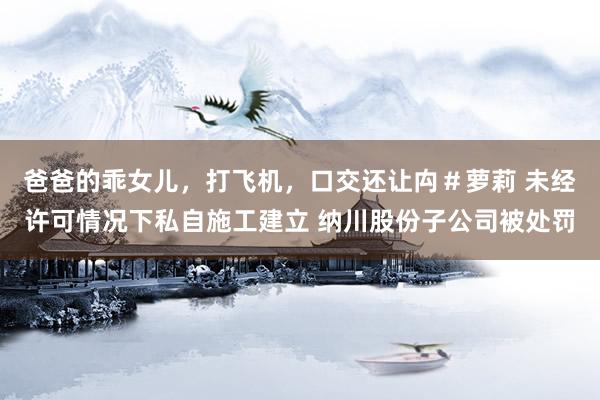 爸爸的乖女儿，打飞机，口交还让禸＃萝莉 未经许可情况下私自施工建立 纳川股份子公司被处罚