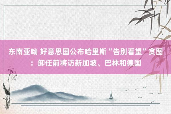 东南亚呦 好意思国公布哈里斯“告别看望”贪图：卸任前将访新加坡、巴林和德国