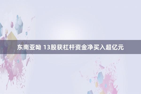 东南亚呦 13股获杠杆资金净买入超亿元