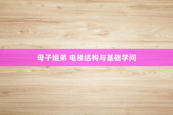 母子姐弟 电梯结构与基础学问