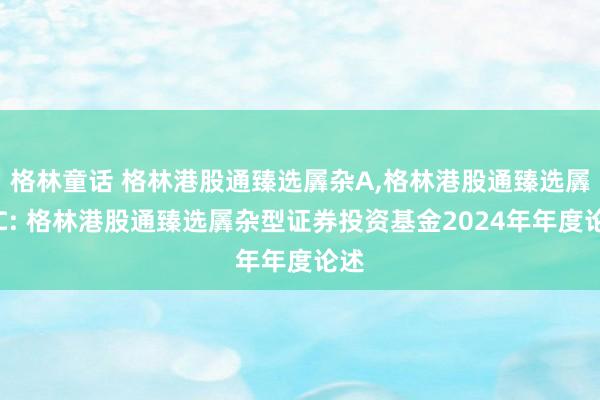 格林童话 格林港股通臻选羼杂A,格林港股通臻选羼杂C: 格林港股通臻选羼杂型证券投资基金2024年年度论述