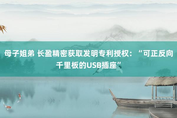 母子姐弟 长盈精密获取发明专利授权：“可正反向千里板的USB插座”
