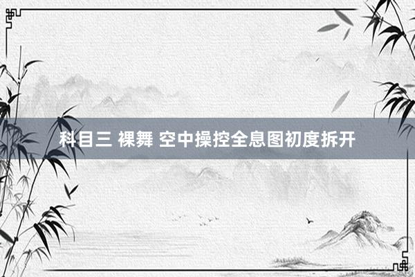 科目三 裸舞 空中操控全息图初度拆开