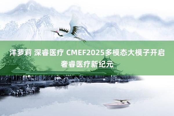 洋萝莉 深睿医疗 CMEF2025多模态大模子开启奢睿医疗新纪元