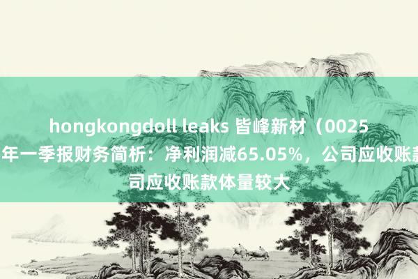 hongkongdoll leaks 皆峰新材（002521）2025年一季报财务简析：净利润减65.05%，公司应收账款体量较大